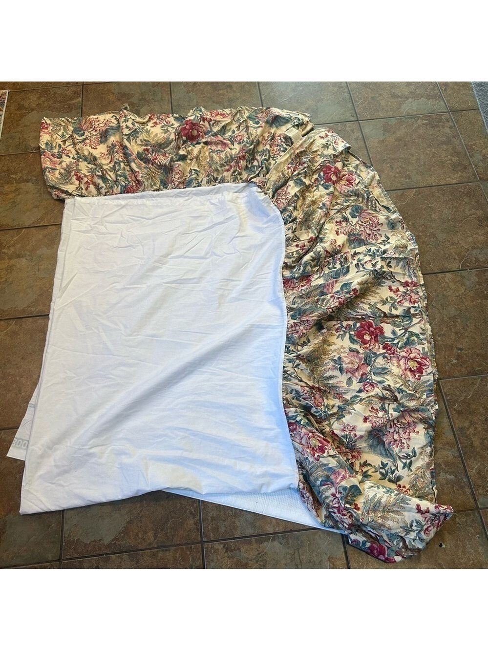 Lauren Ralph Lauren Queen Bed Skirt Tangier 100% Cotton Floral Dust Ruffle